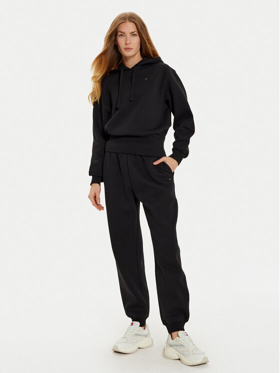 Tommy Hilfiger Tommy Hilfiger Долнище анцуг Essential WW0WW45966 Черен Regular Fit
