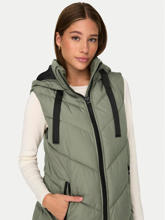 JDY JDY Prsluk Skylar 15220630 Zelena Regular Fit