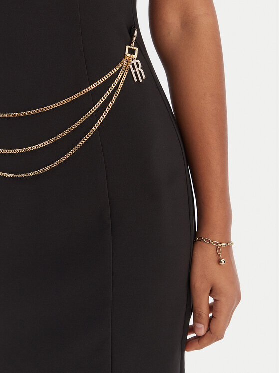 Fracomina Fracomina Coctailkleid FR26SD2017W42901 Schwarz Slim Fit