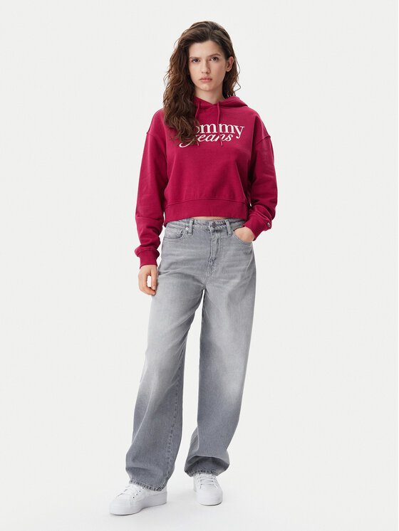 Tommy Jeans Tommy Jeans Pulóver Script DW0DW20306 Rózsaszín Relaxed Fit