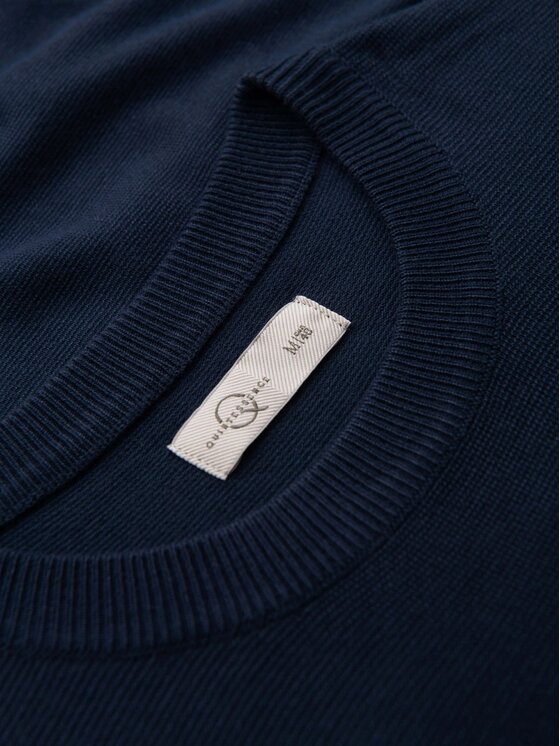 Ombre Ombre Sweter OM-SWSW-0183 Granatowy Regular Fit