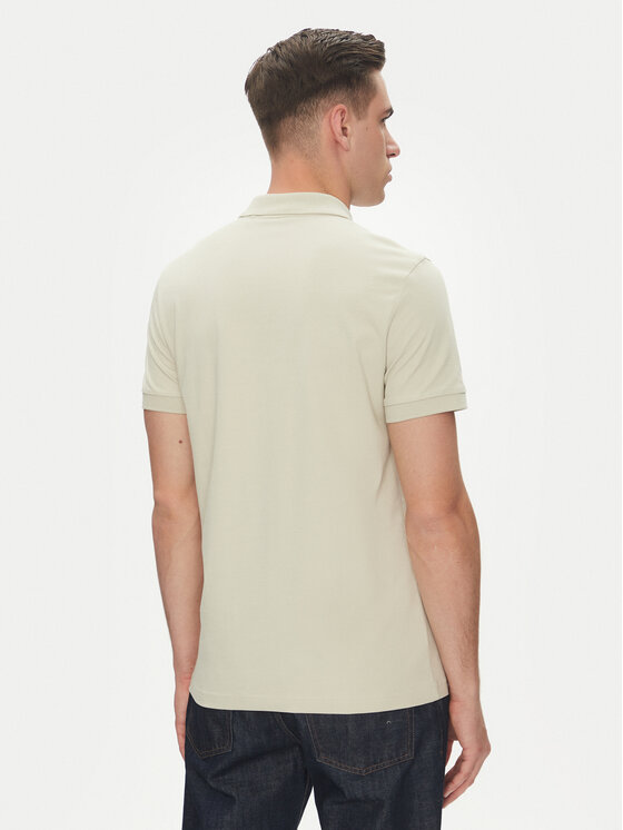BOSS BOSS Polo särk Passerzip 50537507 Beež Slim Fit