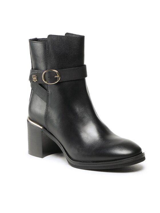 Tommy Hilfiger Tommy Hilfiger Stiefeletten Belt Heeled FW0FW06766 Schwarz