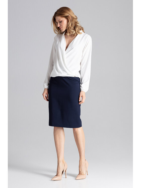 FIGL FIGLFIGL Blusa M659 Écru Regular Fit