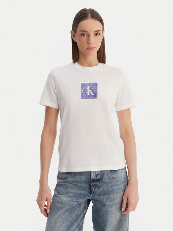 Calvin Klein Jeans Calvin Klein Jeans T-Shirt LV047F819G Λευκό Classic Fit