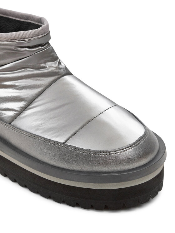 Tommy Jeans Tommy Jeans Hótaposó Tjw Nylon Flatform Boot Wl EN0EN02689 Ezüst