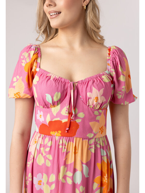 LAURELLA LAURELLA Sukienka letnia Laurella 4UL093710 Fioletowy Regular Fit