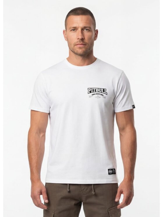 PITBULL PITBULL T-Shirt TROUBLEMAKER Biały Regular Fit