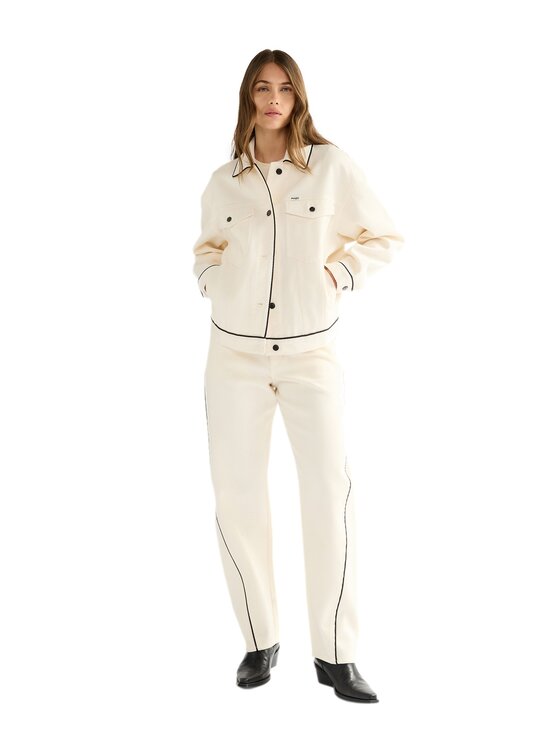 Wrangler Wrangler Kurtka jeansowa 112386801 Beżowy Regular Fit