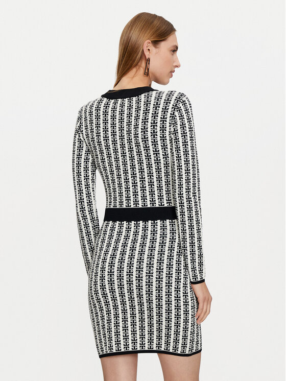 Gaudi Gaudi Džemper haljina 421FD13012 Crna Slim Fit