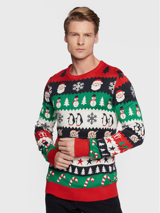 Lindbergh Sweter 30800205 Kolorowy Relaxed Fit Modivo.pl