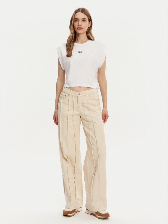 Noisy May Noisy May T-Shirt Speedy 27033493 Biały Regular Fit