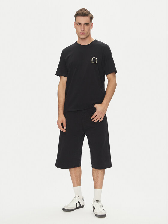 Jack&Jones Jack&Jones Džinsiniai šortai Owen 12277167 Juoda Baggy Fit