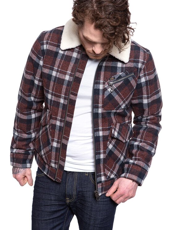 Lee Lee Giubbotto invernale 191J WOOL JACKET Bianco Regular Fit
