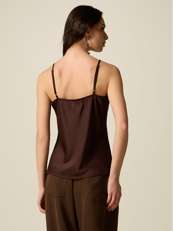 Oltre Oltre Blusa 2081J000861N032 Marrone Slim Fit