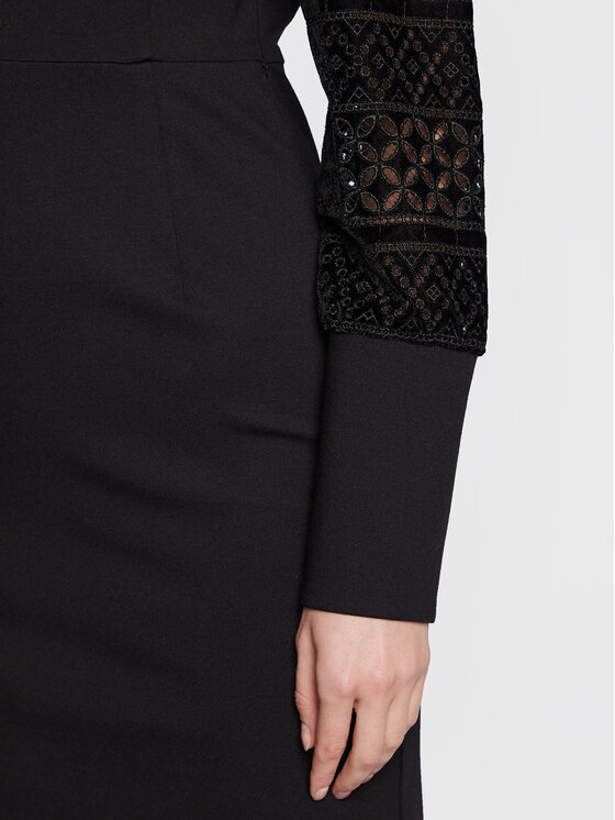TWINSET TWINSET Rochie cocktail 222TT2180 Negru Slim Fit