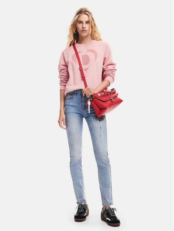 Desigual Desigual Blugi Aina 24WWDD19 Albastru Skinny Fit
