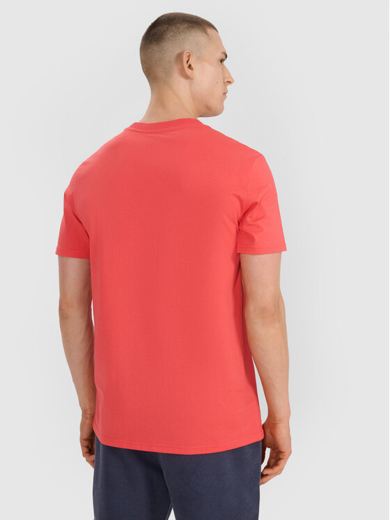 4F 4F T-Shirt MIDSHOP TEXTILE Koralowy Regular Fit