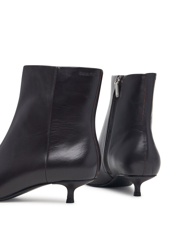 Calvin Klein Calvin Klein Saapad Kitten Heel Ankle Boot Lth HW0HW03165 Tumepruun