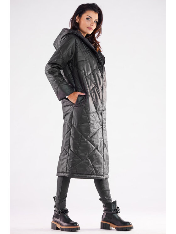 Awama Awama Kabát A542 Čierna Basic Fit