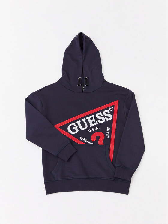 Guess Guess Pulóver L2YQ07 KAD70 Sötétkék Oversize