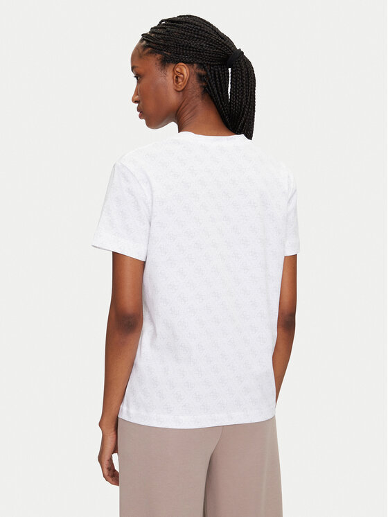 Guess Guess Tricou V5GI16 I3Z14 Alb Regular Fit