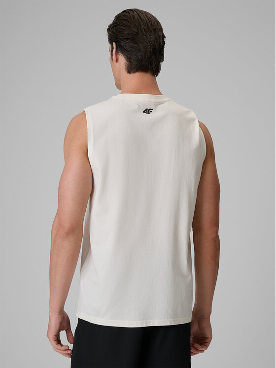 4F 4F Tank top CATCH THE WAVE Biały Standard Fit