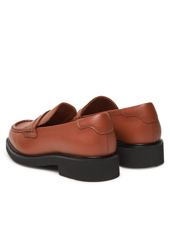 Tommy Hilfiger Tommy Hilfiger Mokasyny Crest Squarish Toe Penny Loafer FW0FW08633 Brązowy