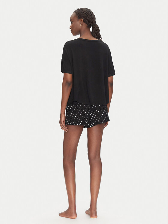 Hunkemöller Hunkemöller Piżama 301485 Czarny Regular Fit