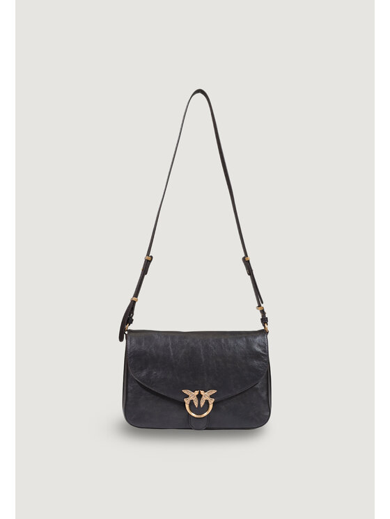 PINKO PINKO Τσάντα LOVE SATCHEL CLASSIC CLOUD LEA Καφέ
