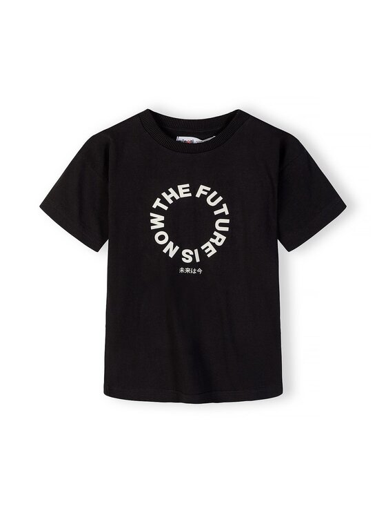minoti minoti Komplet t-shirt i spodenki 29FLEECE271 Czarny Regular Fit