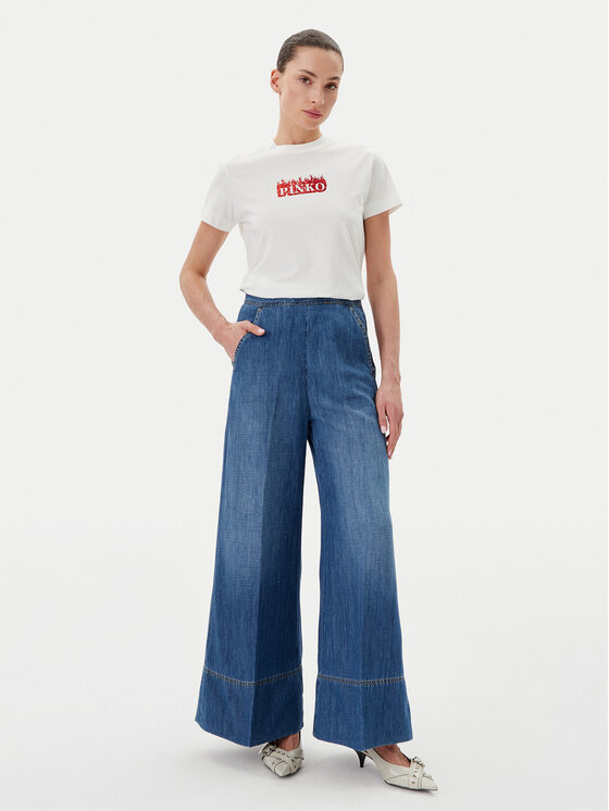 PINKO PINKO Džinsai New Paolina 104823 A2GQ Mėlyna Wide Leg