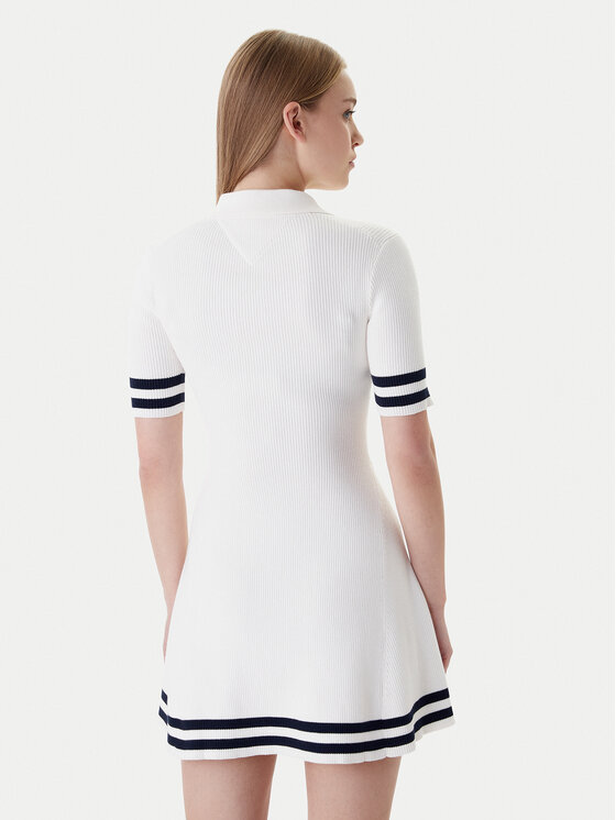 Tommy Jeans Tommy Jeans Trikotāžas kleita DW0DW22106 Écru Slim Fit