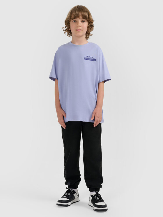 4F 4F T-Shirt APRES SKI Niebieski jasny Oversize