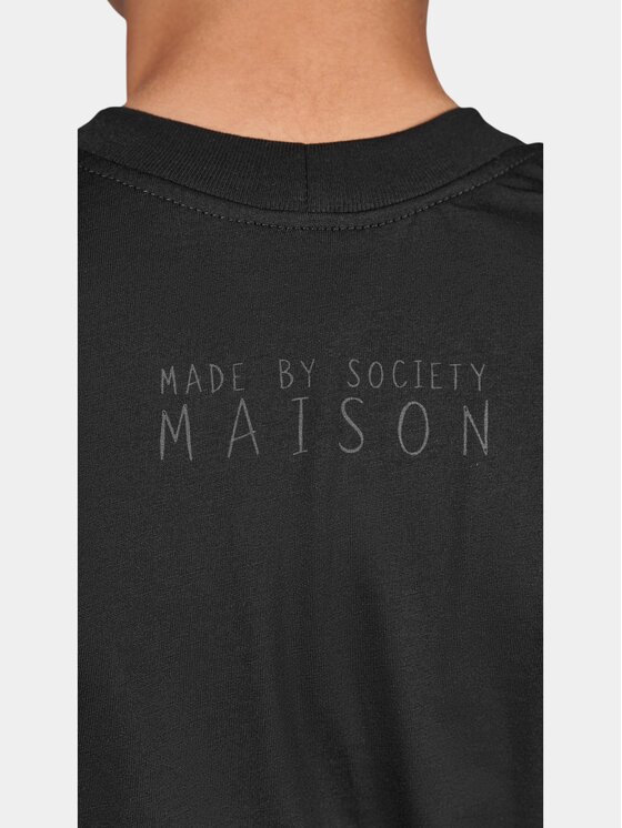 MADE BY SOCIETY MADE BY SOCIETY T-Shirt Verso - T37848 Czarny Basic Fit