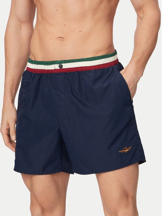 Aeronautica Militare Aeronautica Militare Plavecké šortky 261BW0233UCT02967 Tmavomodrá Regular Fit