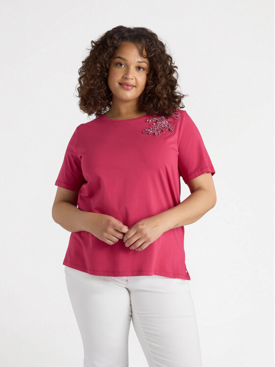 Fiorella Rubino Fiorella Rubino T-shirt G364L008113N016 Rosa Regular Fit