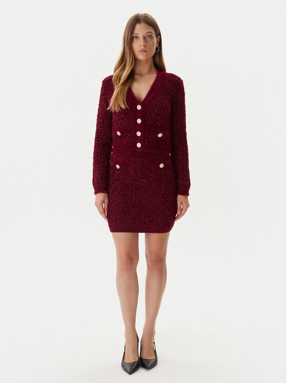 Guess Guess Pouzdrová sukně W5BD1X Z4090 Červená Slim Fit