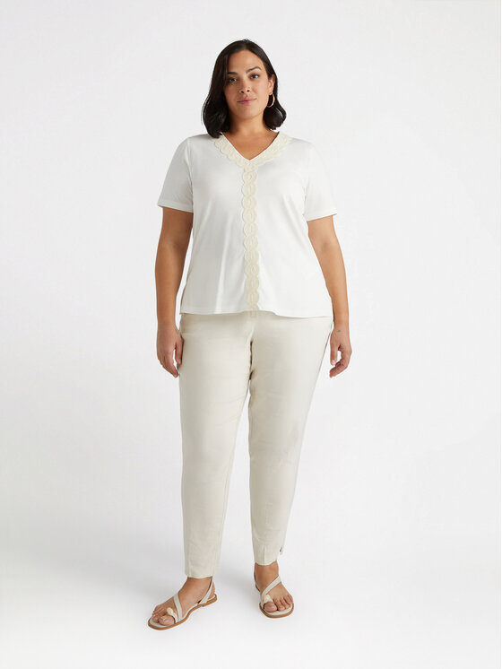 Fiorella Rubino Fiorella Rubino T-shirt G189L008494N011 Bianco Regular Fit