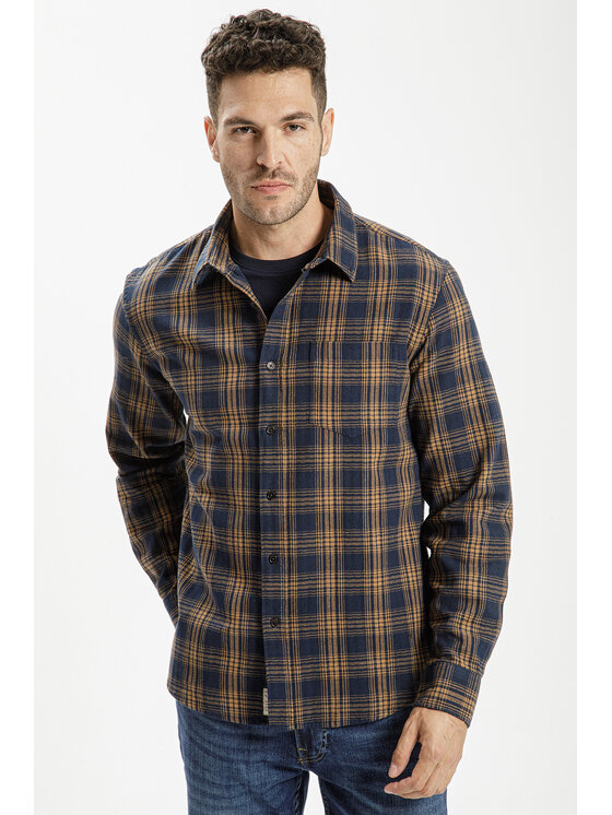 Cross Jeans Cross Jeans Koszula 35573-255 Pomarańczowy Regular Fit
