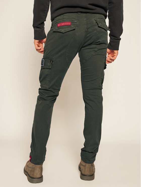 Alpha Industries Alpha Industries Spodnie materiałowe Petrol Patch 178207 Zielony Slim Fit