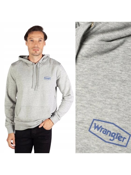 Wrangler Wrangler Bluza Hoodie Szary Hoodie Fit