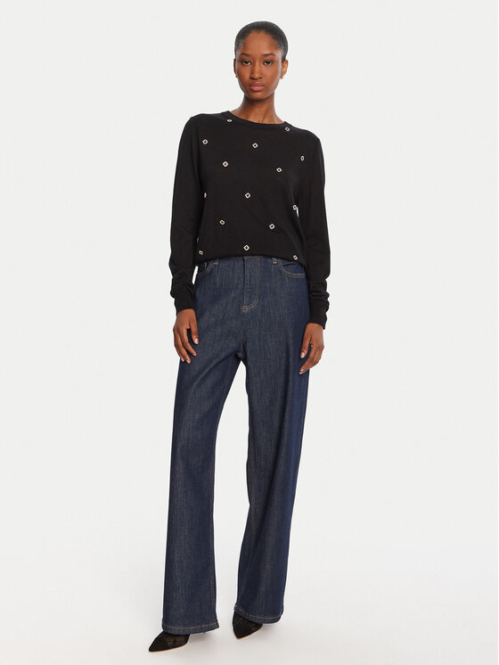 Lola Casademunt by Maite Lola Casademunt by Maite Megztinis MF2511012 Juoda Regular Fit