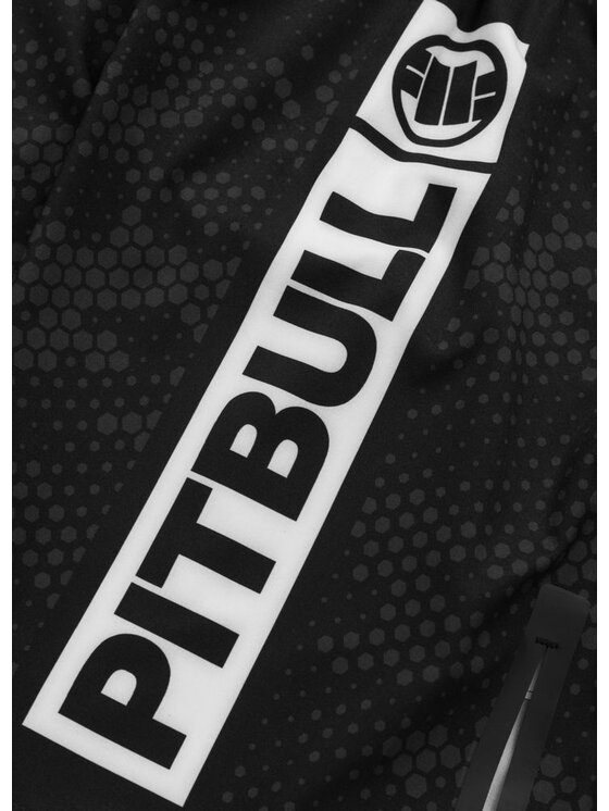 PITBULL PITBULL Szorty sportowe HEX CAMO HILLTOP Czarny Regular Fit