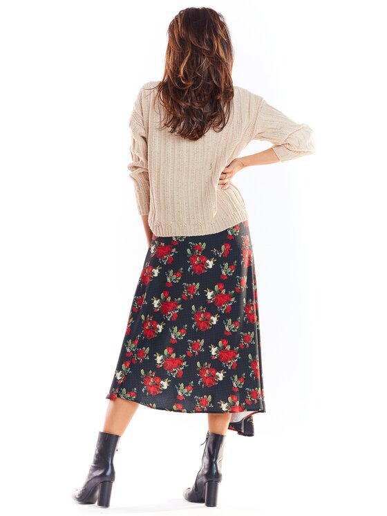 Awama Awama Spódnica A328 Czarny Basic Fit