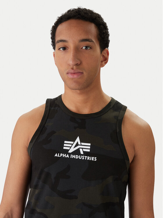 Alpha Industries Alpha Industries Tank top Basci Camo 126566C Šedá Regular Fit