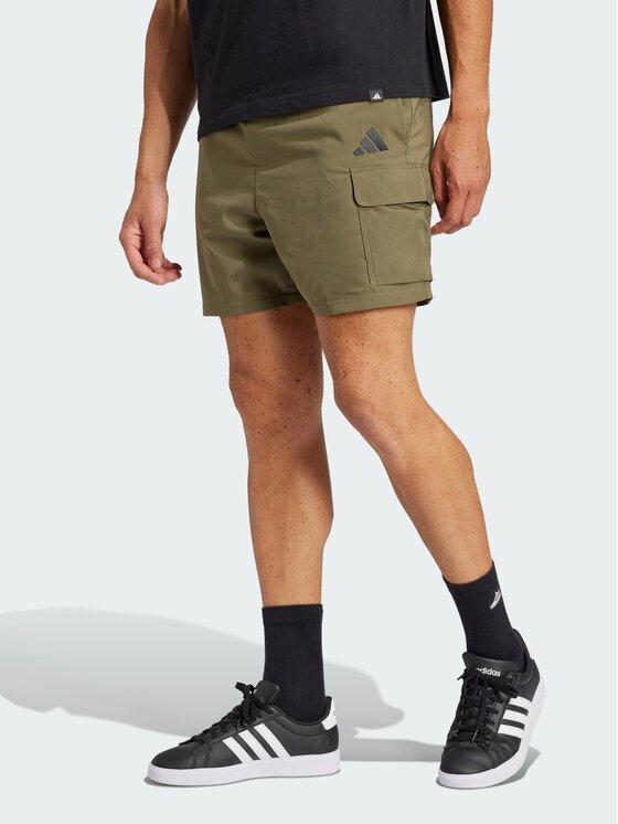 adidas adidas Szorty materiałowe 140769 Khaki Regular Fit