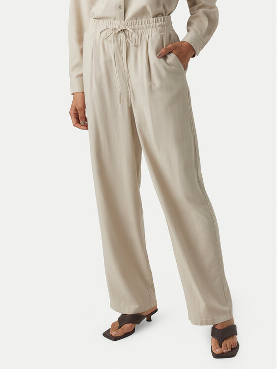 Vero Moda Pantaloni din material Jesmilo 10287363 Bej deschis Regular Fit