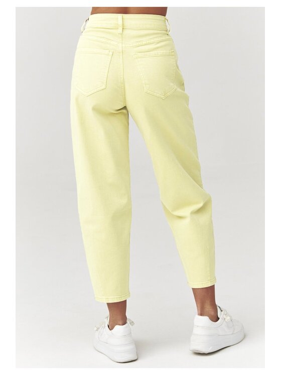 Makadamia Makadamia Jeansy C31 Żółty Baggy Fit