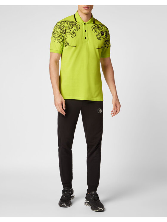 Plein Sport Plein Sport Polo 13121 Żółty Slim Fit